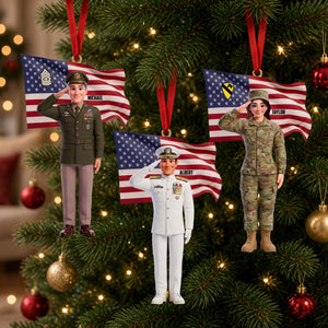 Patriotic Loyalty & Honor Christmas Ornament - Personalized Gifts For Veterans 02huti260926-Homacus