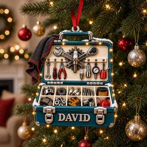 Mechanic Tool Box Christmas Ornament - Personalized Gifts For Mechanics 05TTTI091026