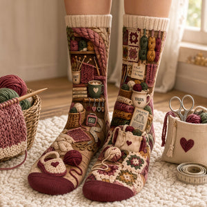 In My Knitting Era Socks - Personalized Gifts For Knitting Lovers 03HATI220926