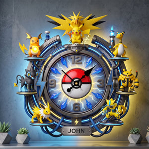Creature Squad Acrylic Hanging Wall Clock - Personalized Gifts 04hati180726