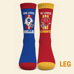 But They Both Love Each Other Middle Tube Socks - Personalized Gifts For Sports Loving Couple 01huti091026