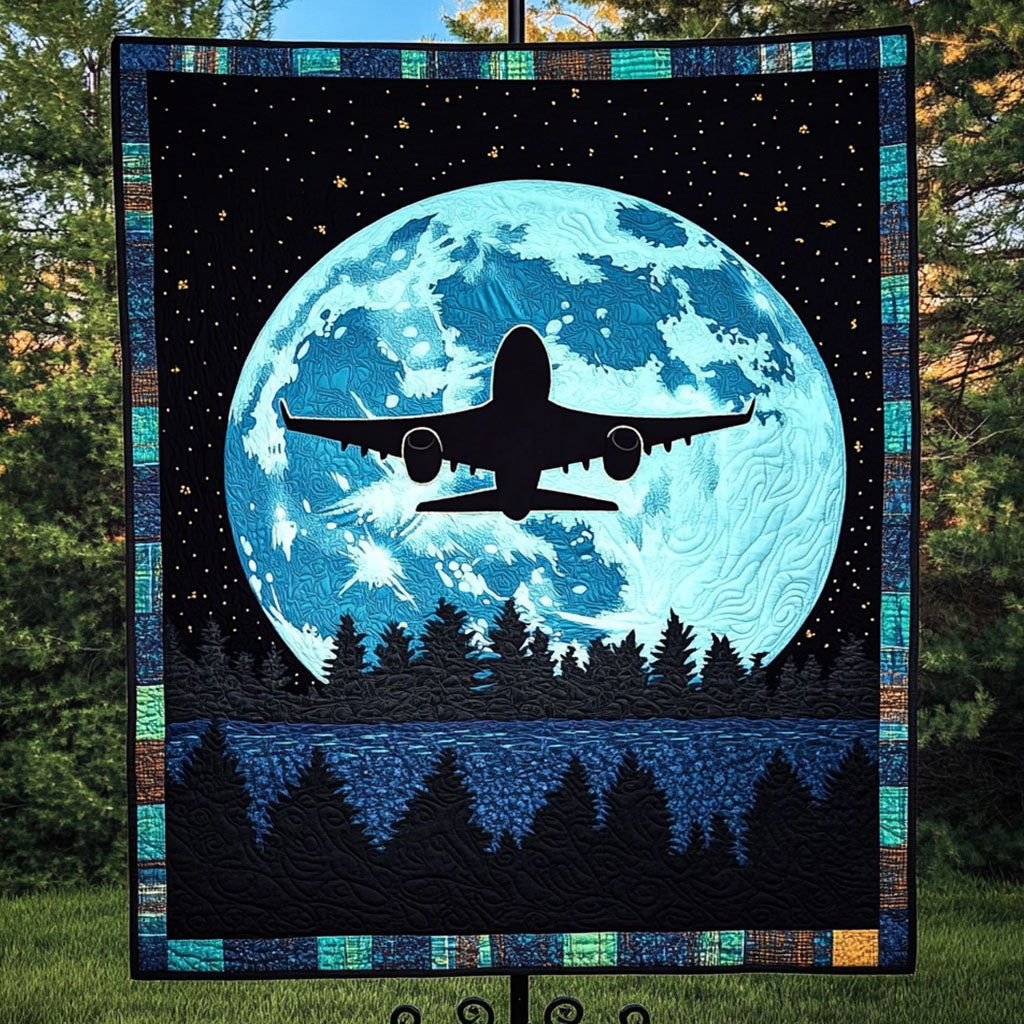 Moonlit Silhouette Quilted Blanket NCU0NT3666