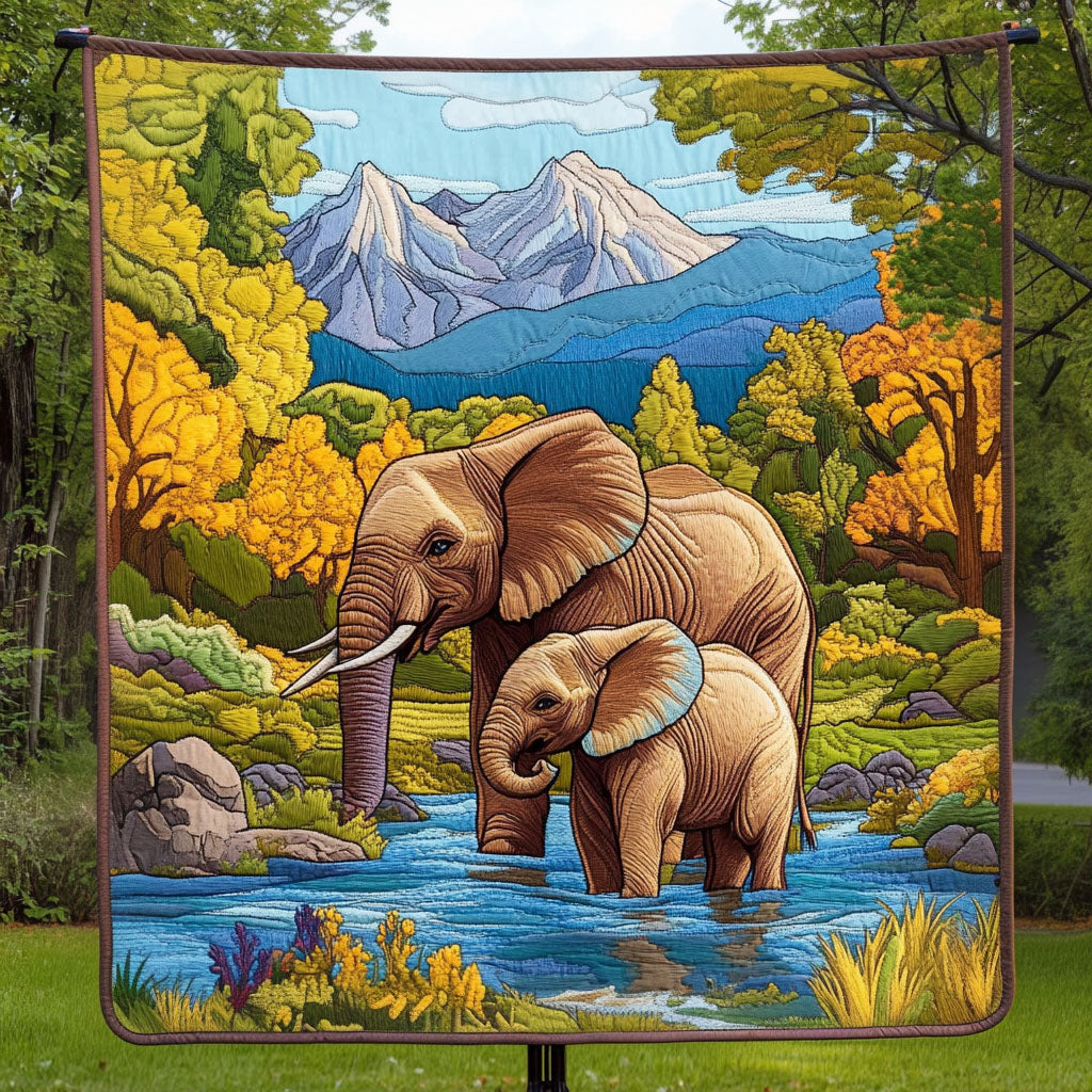 Mountain Stream Quilted Blanket NCU0NT3604