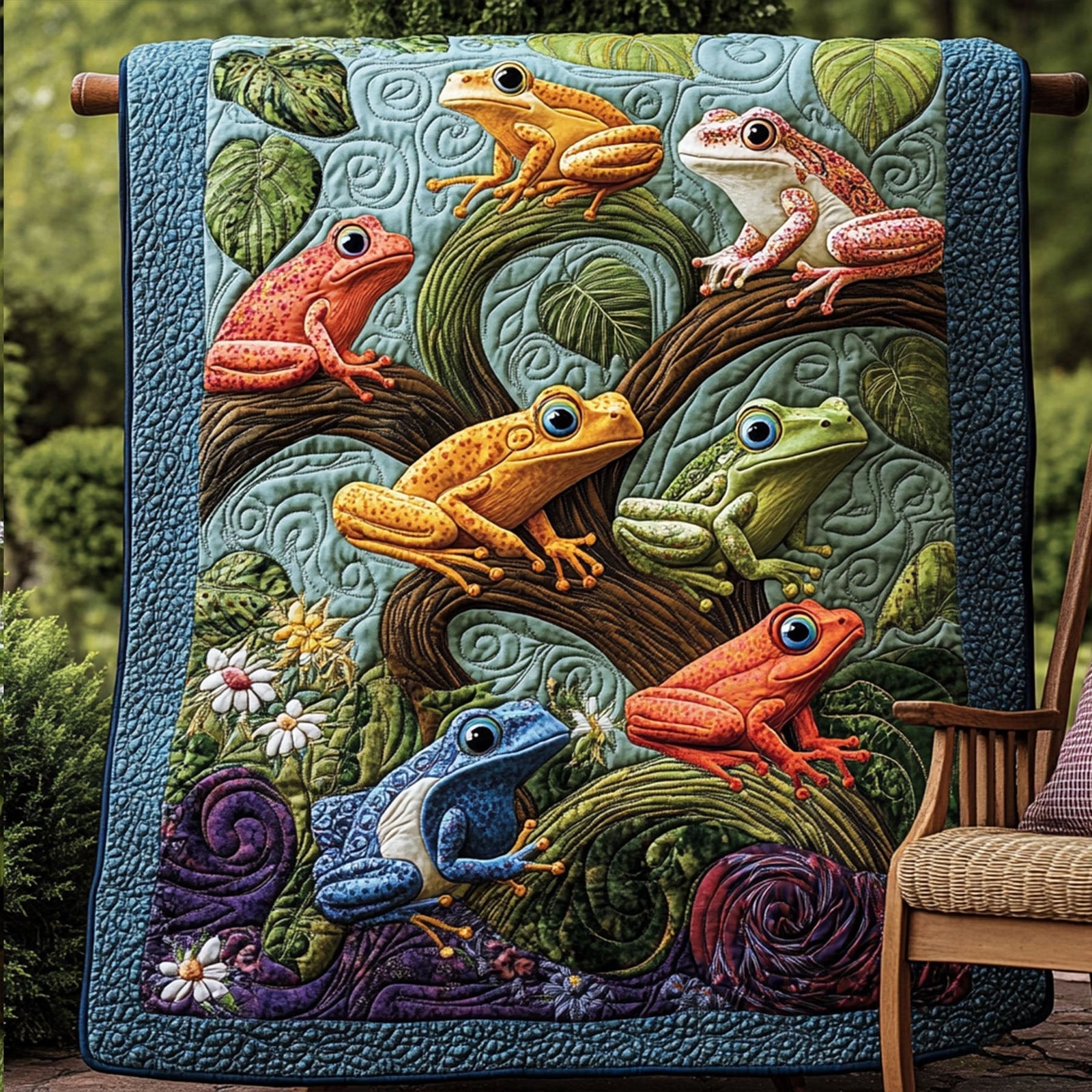 Mystic Mushroom Leap Quilted Blanket NCU0PT4670