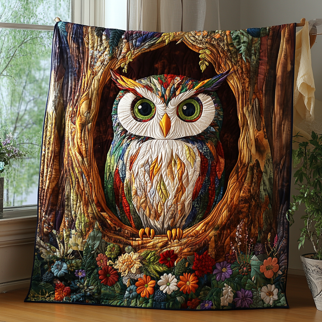 Mystic Owl Quilted Blanket NCU0DV3312