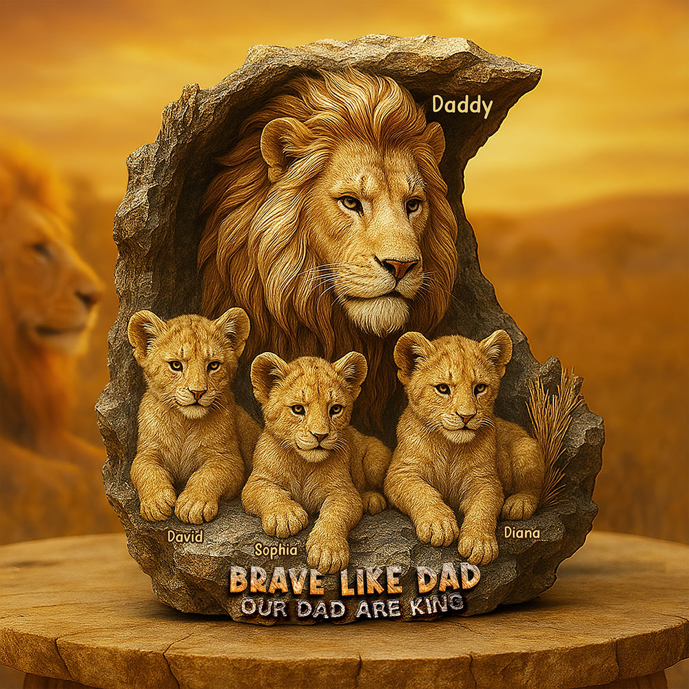 Christmas King Of The Family Plaque – Personalized Gift For Dad 05xqqn010425