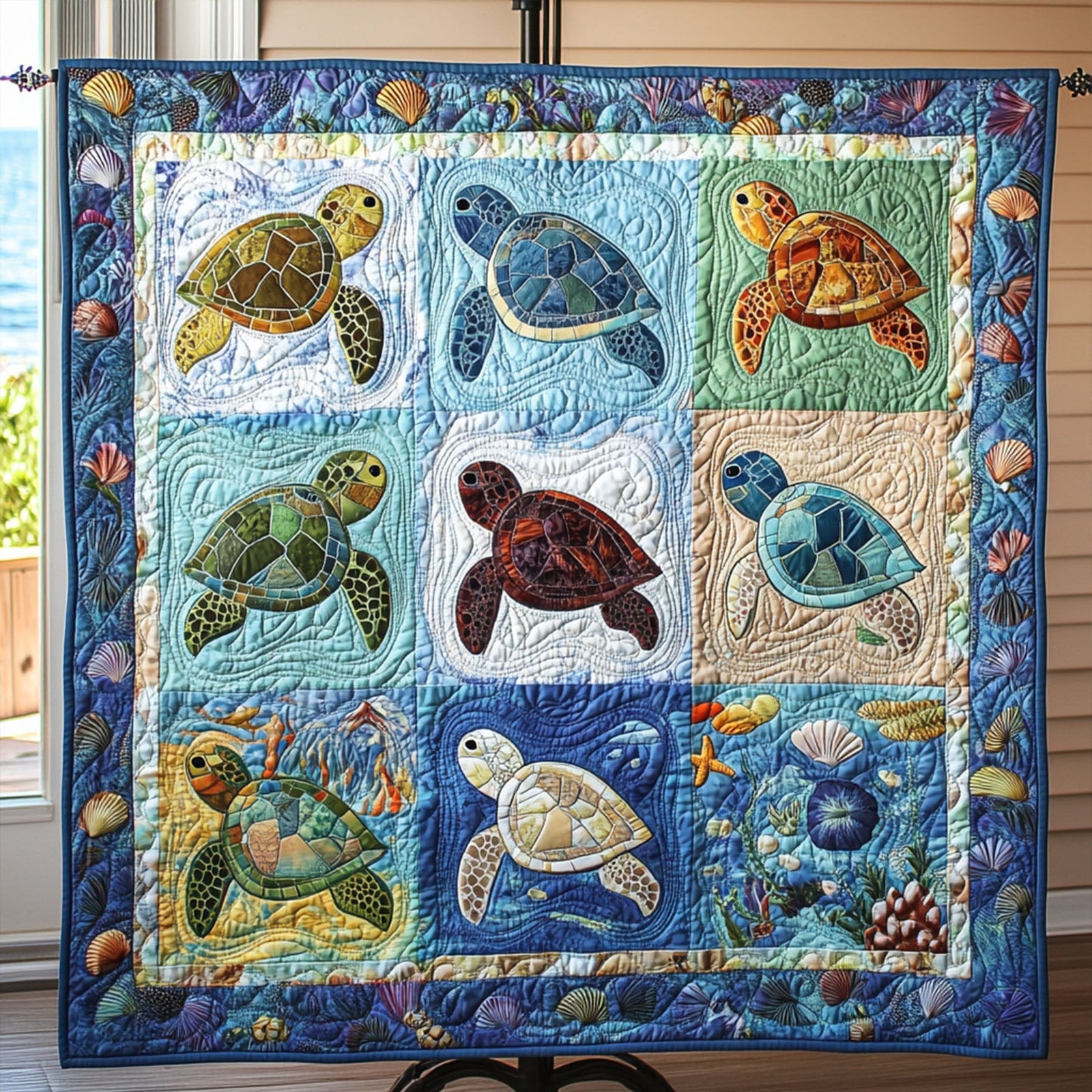 Oceanic Wonders Quilted Blanket NCU0PT4531