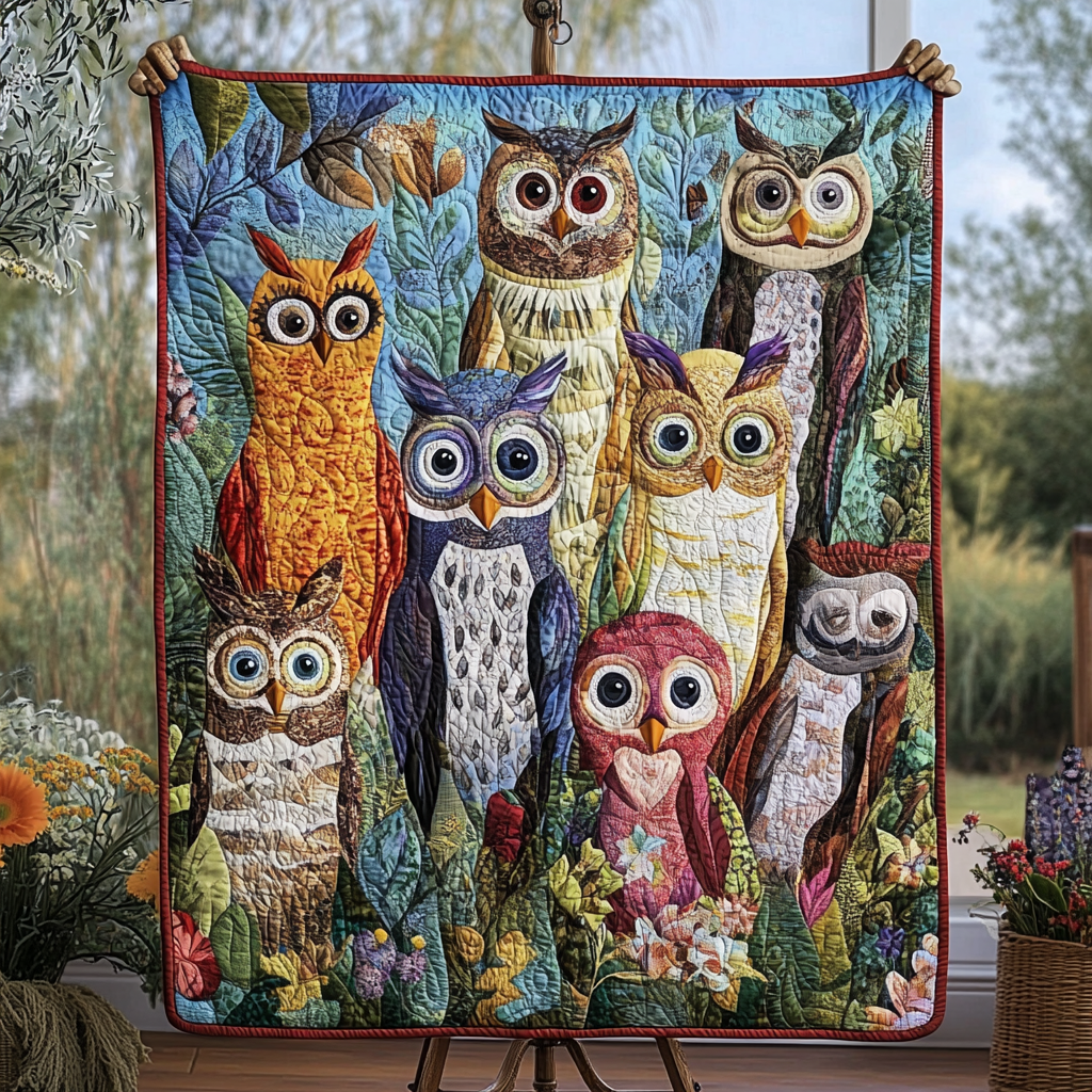 Owl Nest Quilted Blanket NCU0VH3796