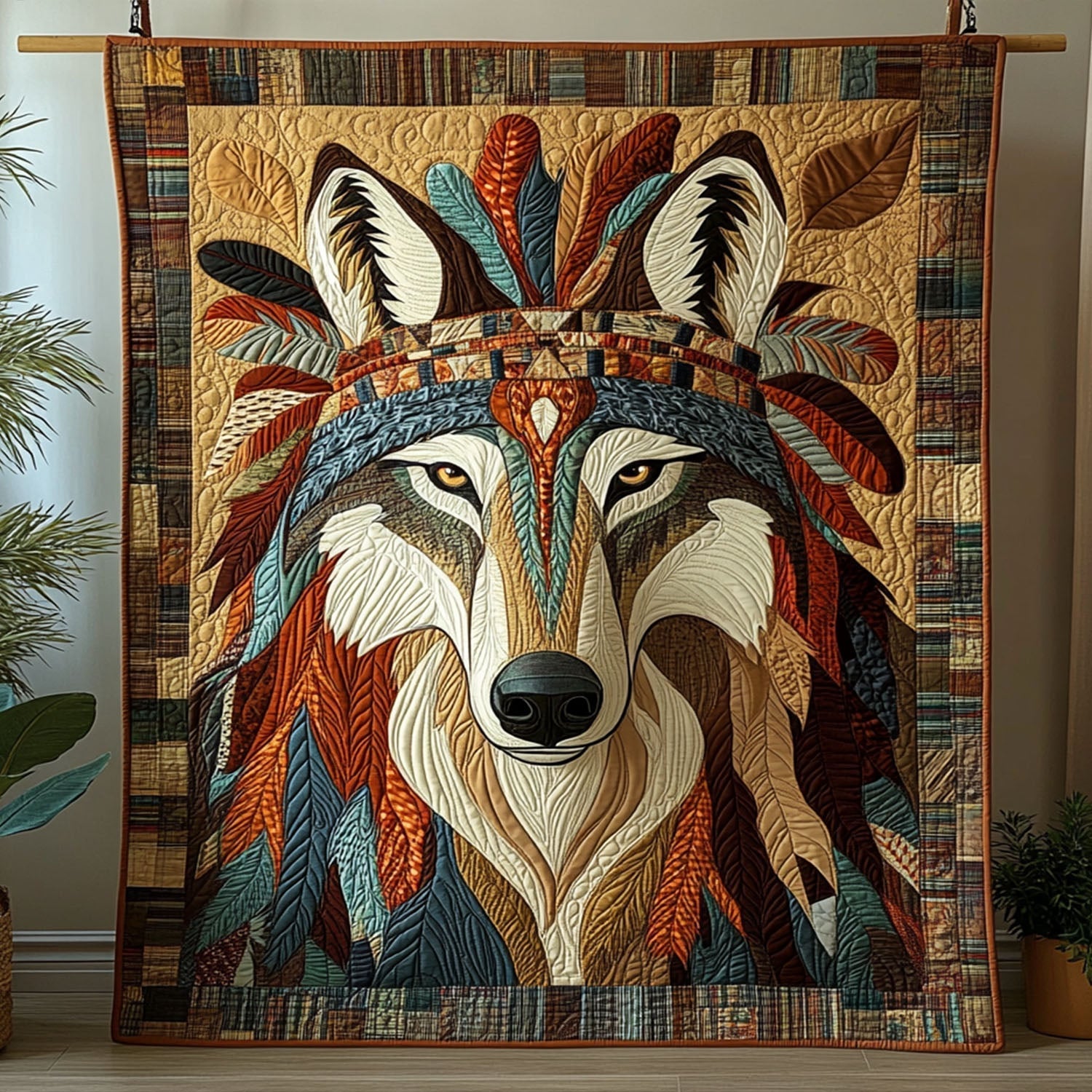 Painted Wilderness Quilted Blanket NCU0PT5340