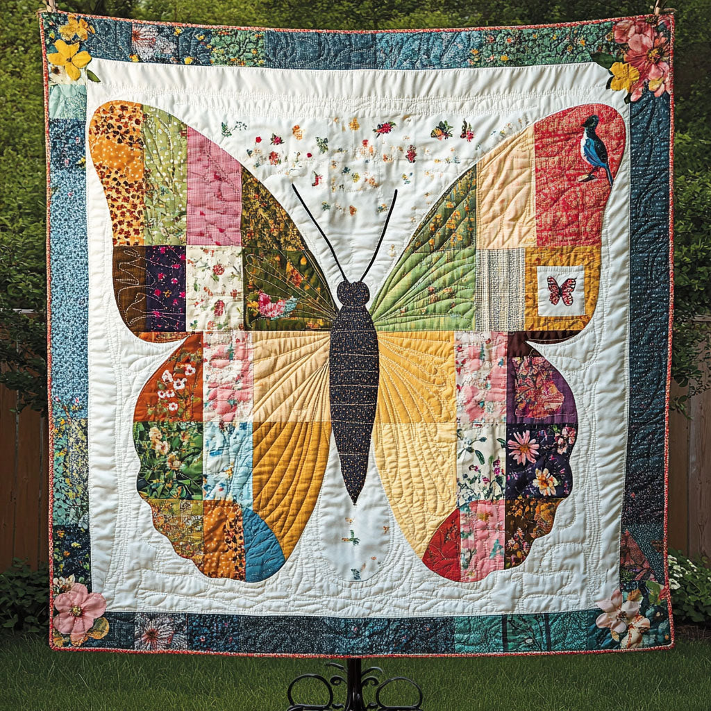 Patchwork Flight Quilted Blanket NCU0NT5078