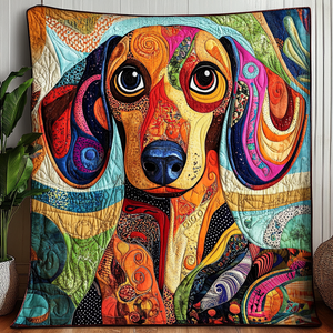 Patchwork Puppy Quilted Blanket NCU0VL1062