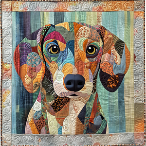 Patchwork Puppy Quilted Blanket NCU0VL1066