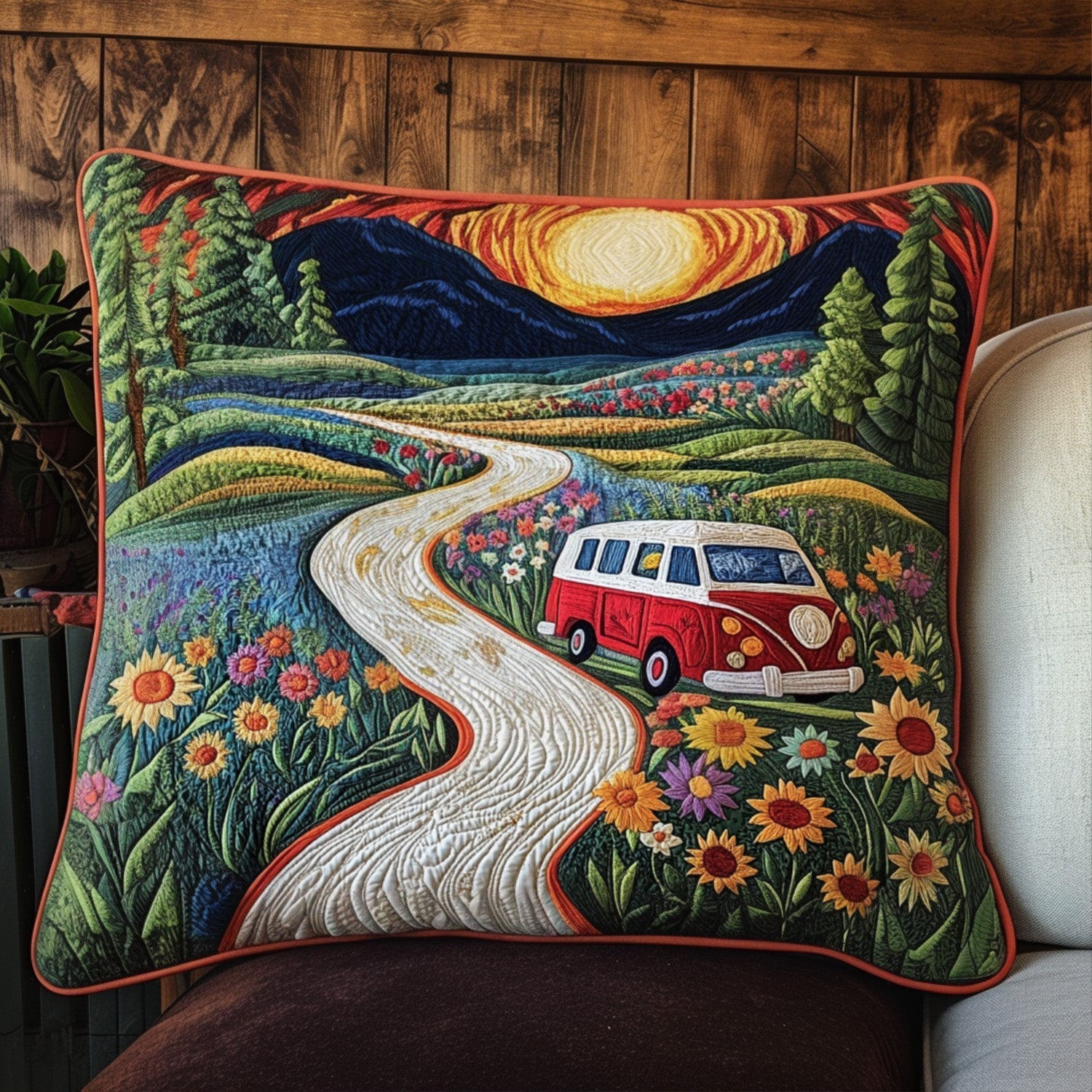 Peaceful Pathways Quilted Bedding Pillow Case NCU0PT4223