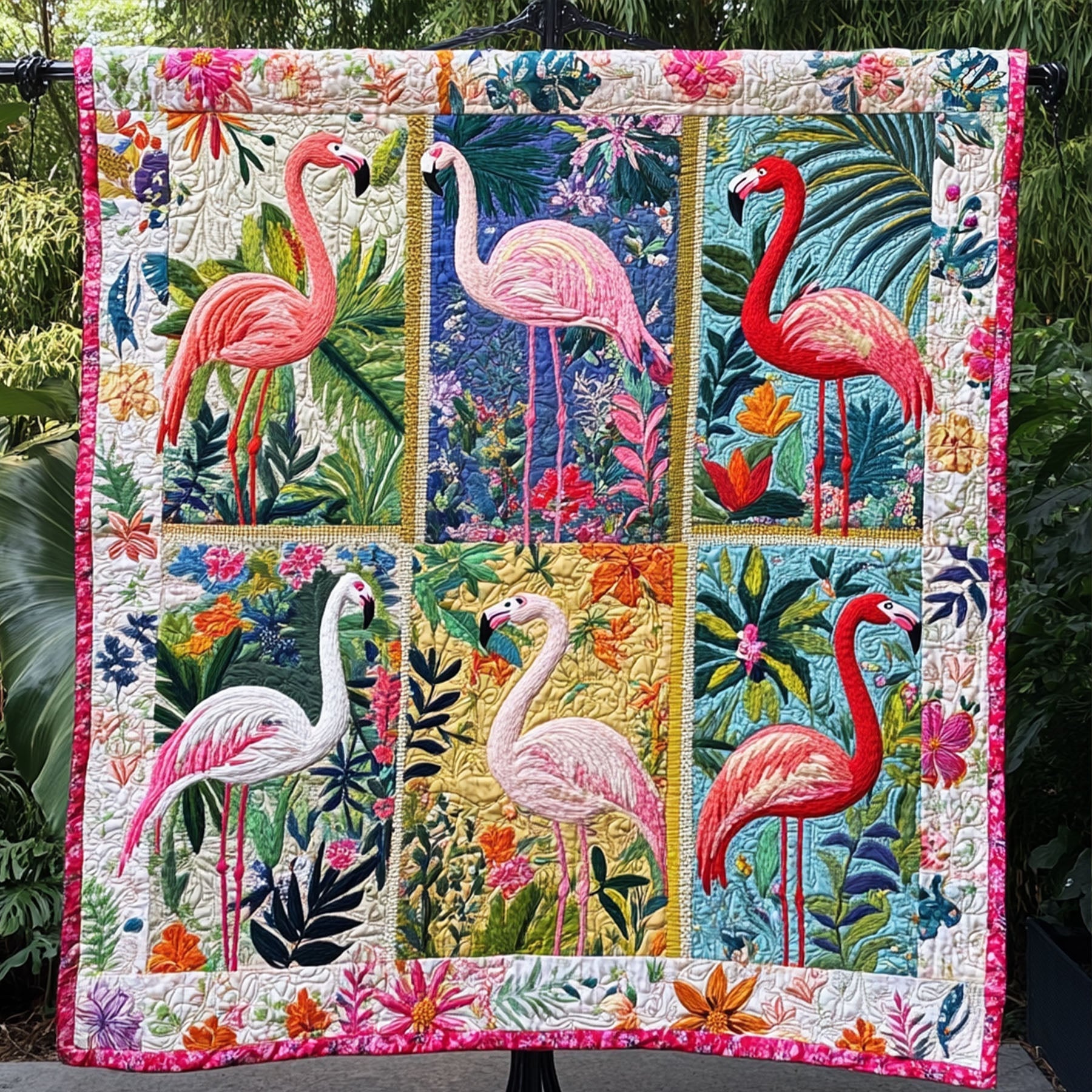 Pink Elegance Quilted Blanket NCU0PT4589