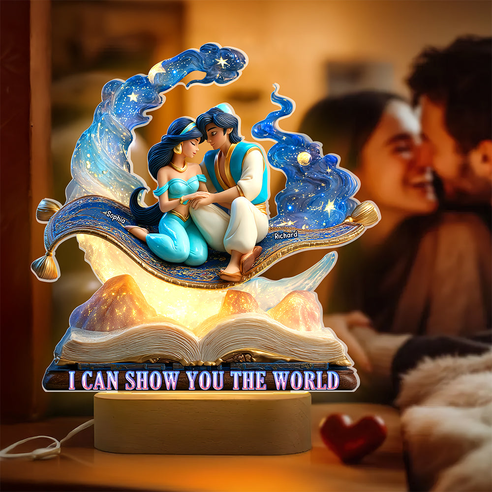 Magic Couple 3D Led light With Oval Base - Personalized Gifts For Couple 01tgqn070525