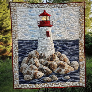 Rocky Lighthouse Quilted Blanket NCU0NT4615
