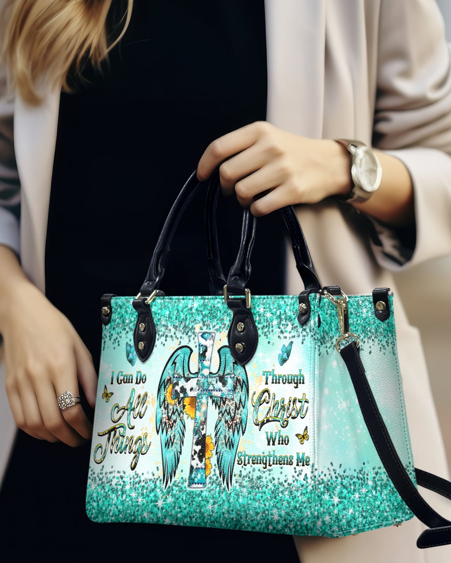 I Can Do All Things Through Christ Leather Bag - Gifts For Jesus Lovers 02acxd210425