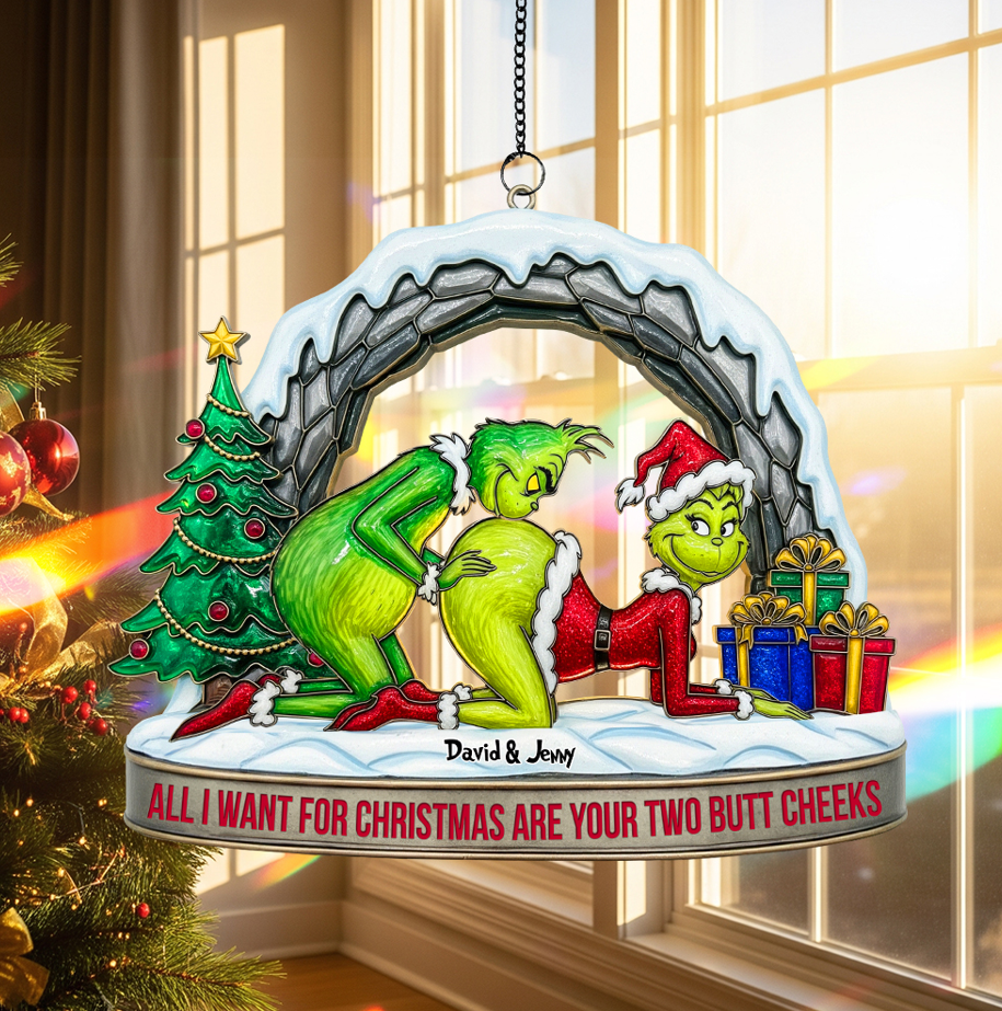 Personalized Christmas Gifts for Couple Suncatcher Ornament 04ohtn170925