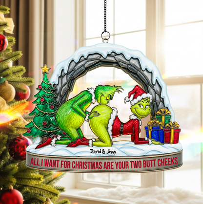 Personalized Christmas Gifts for Couple Suncatcher Ornament 04ohtn170925