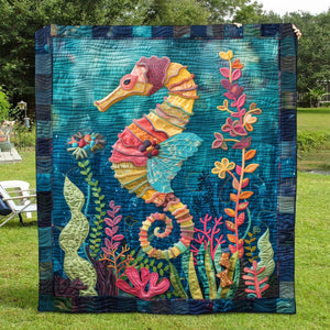 Seahorse Fairytale Quilted Blanket NCU0TH1254