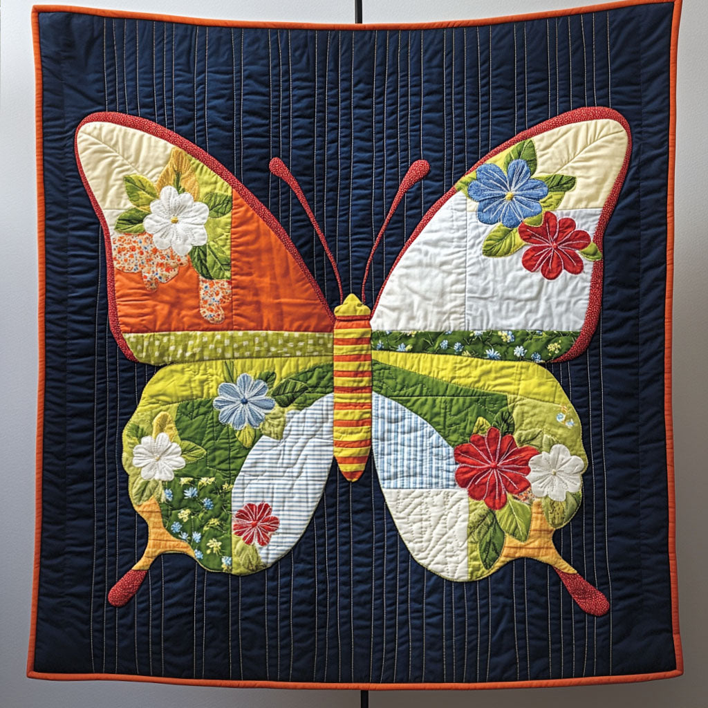Striped Flutter Quilted Blanket NCU0NT5080