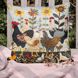 Sunny Chickens Quilted Pillow Case NCU0TH1211