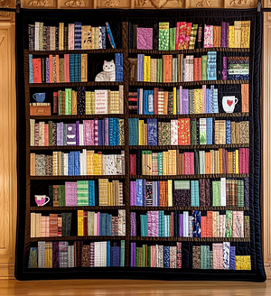 The Bookshelf Beauty Quilted Blanket NCU0DV750