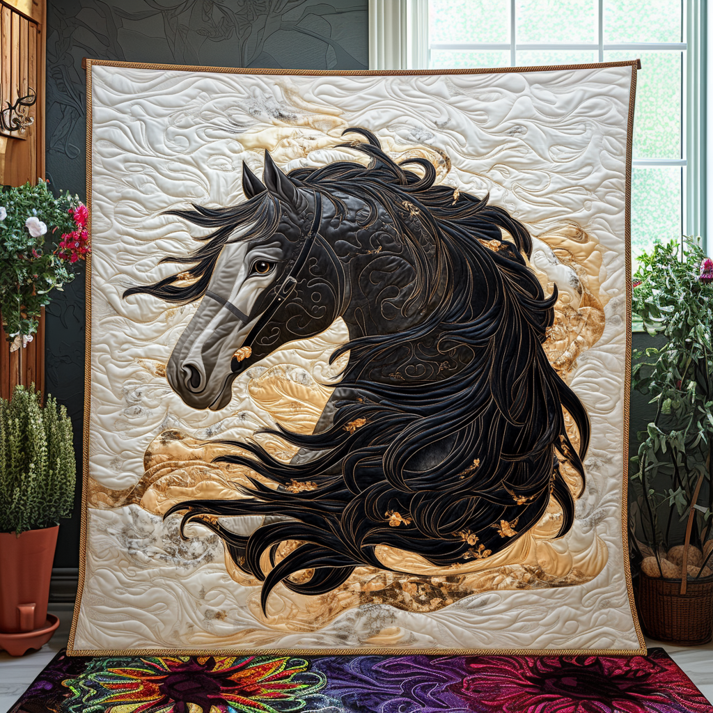 The Noble Steed Quilted Blanket NCU0DV3190