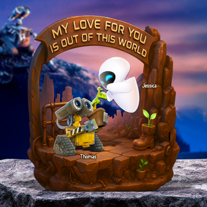 Robot Couple Plaque - Personalized Gifts For Couple 03kapu080525