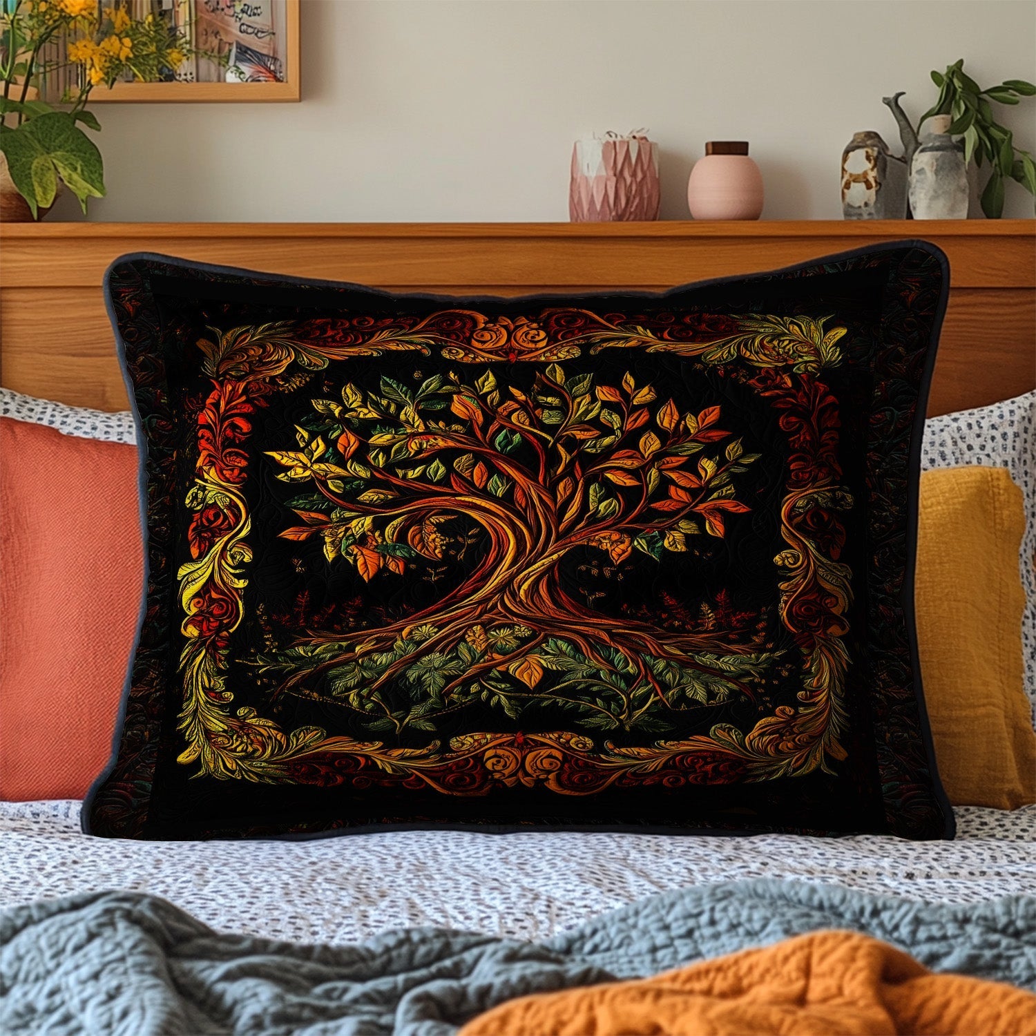 Tree of Triumph Quilted Bedding Pillow Case NCU0PT3201