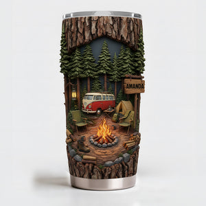 Campfire Adventure 20oz Tumbler - Personalized Gift For Camping Lovers 05KILU301225