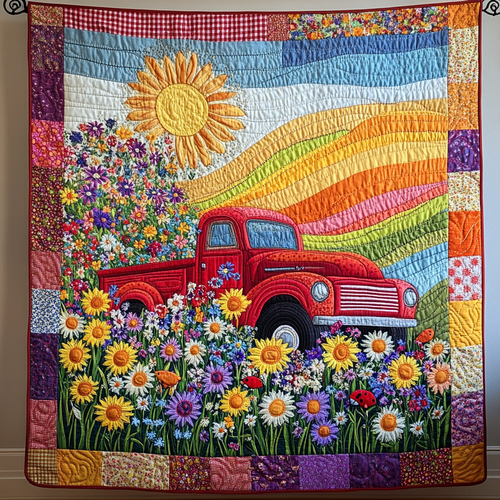 Vintage Fields Quilted Blanket NCU0DK5777