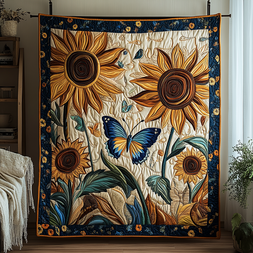 Whispering Wings Quilted Blanket NCU0DK5193