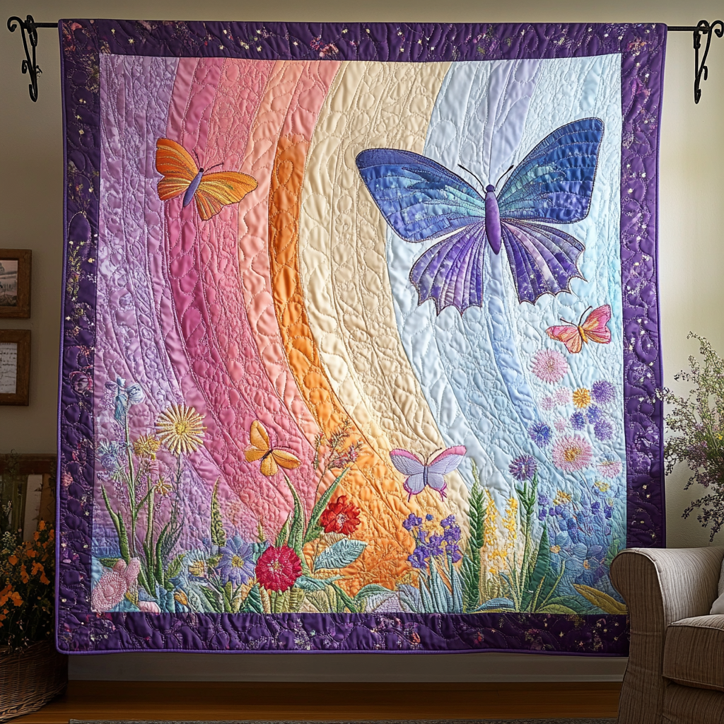 Whispering Wings Quilted Blanket NCU0DK5366
