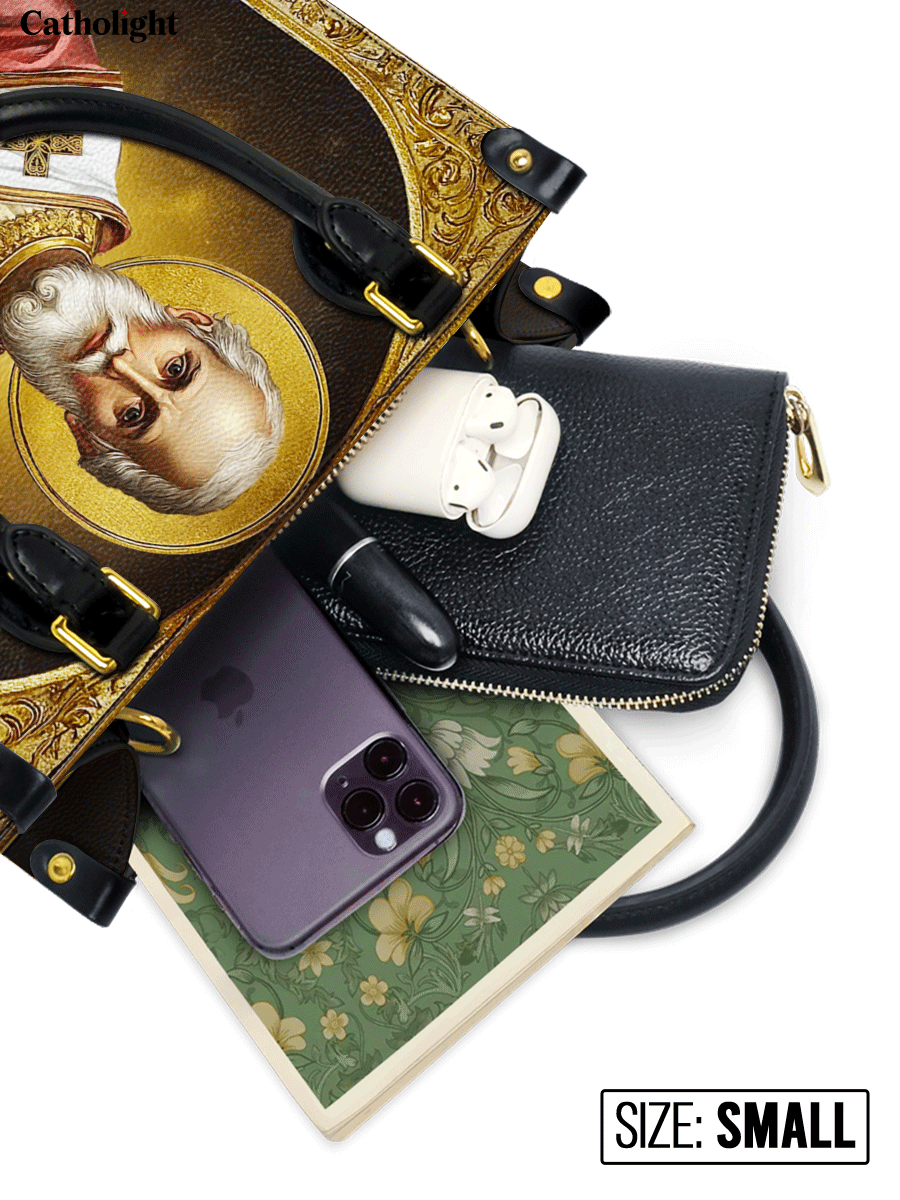Catholight  Saint Nicholas The Patron of Generosity Leather Bag