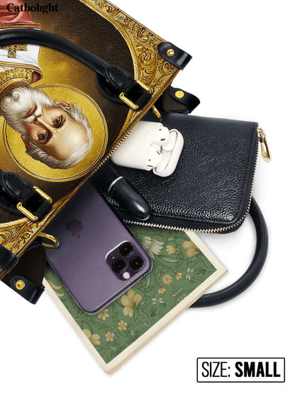 Catholight  Saint Nicholas The Patron of Generosity Leather Bag