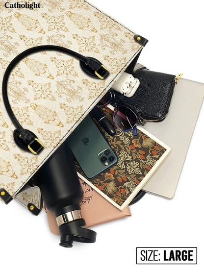 Catholight  The Ave Maria Pattern Leather Bag