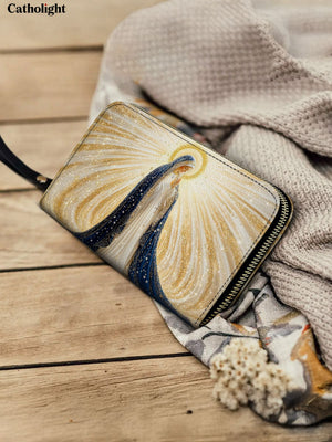 Catholight  Our Lady’s Eternal Glow Leather Wallet Purse