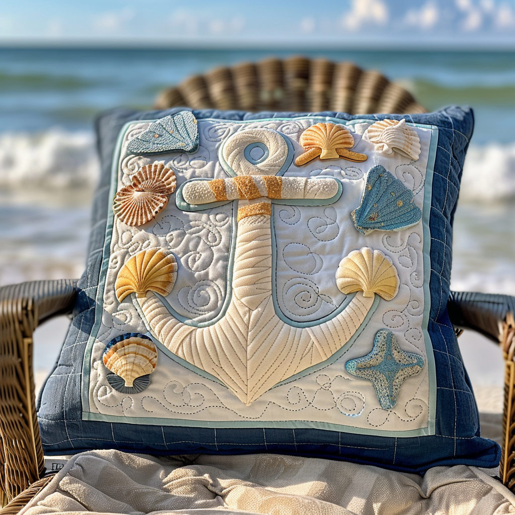 Seaside Serenity Quilted Pillow Case NCU0TH284