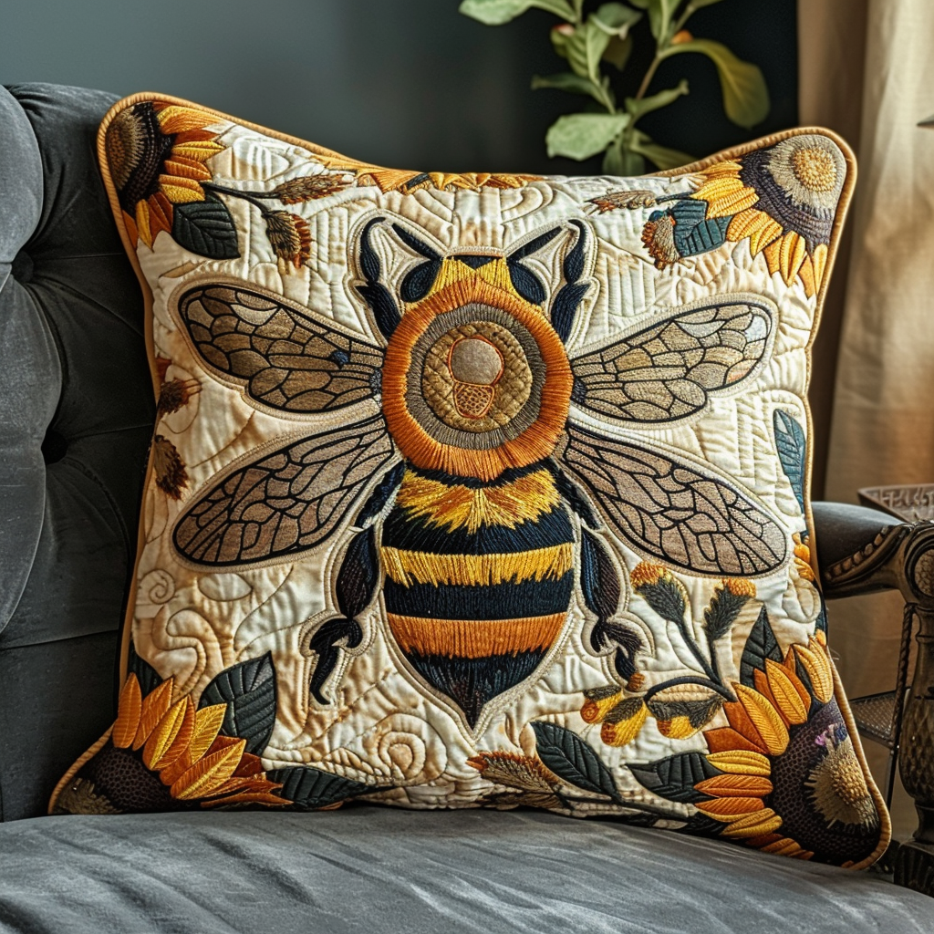 Bee Garden Quilted Pillowcase 02acxd010425