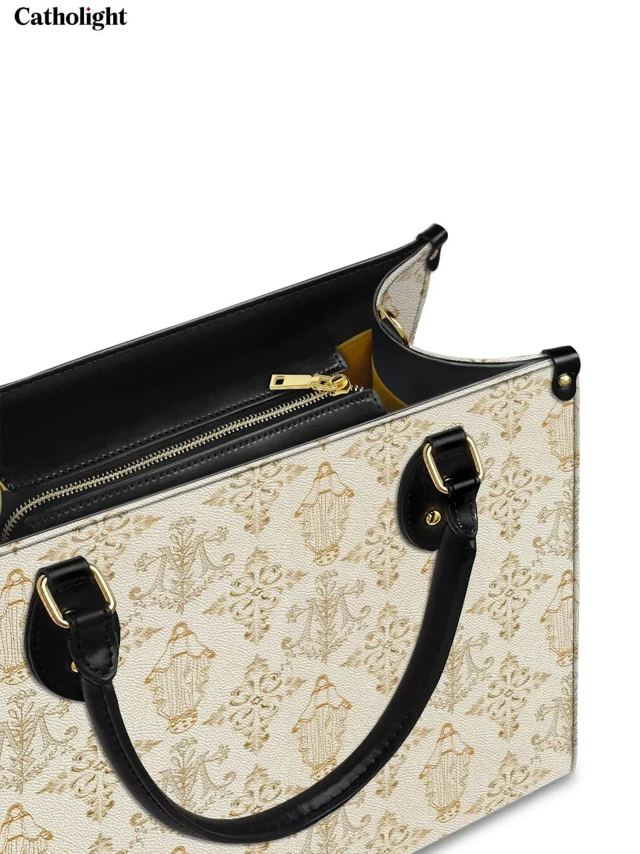 Catholight  The Ave Maria Pattern Leather Bag