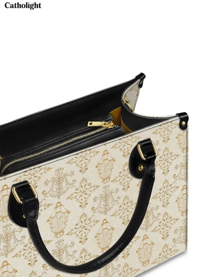 Catholight  The Ave Maria Pattern Leather Bag