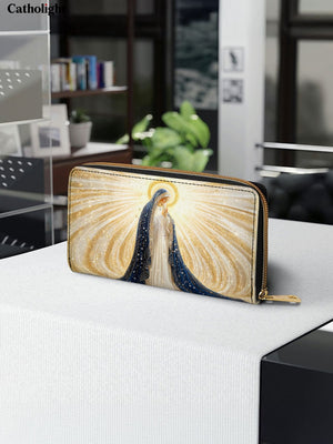 Catholight  Our Lady’s Eternal Glow Leather Wallet Purse