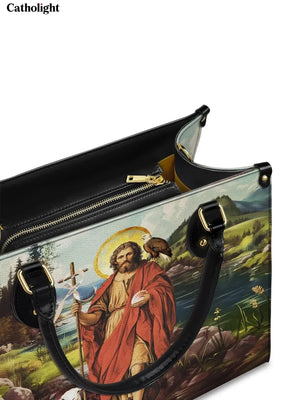 Catholight  Saint John The Baptist Shepherd Leather Bag