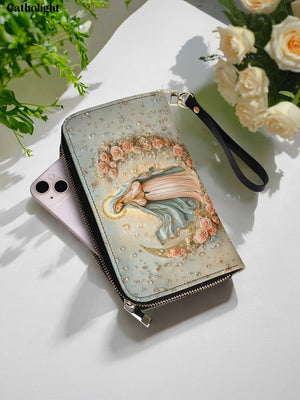Catholight  The Crescent of Serenity Leather Wallet Purse