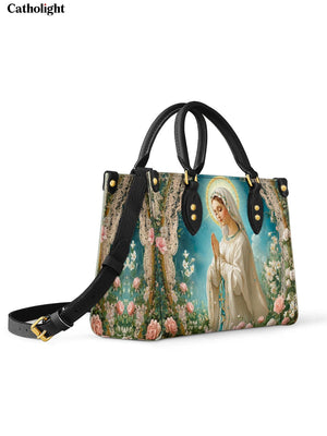 Catholight  Lady Of Lourdes Leather Bag