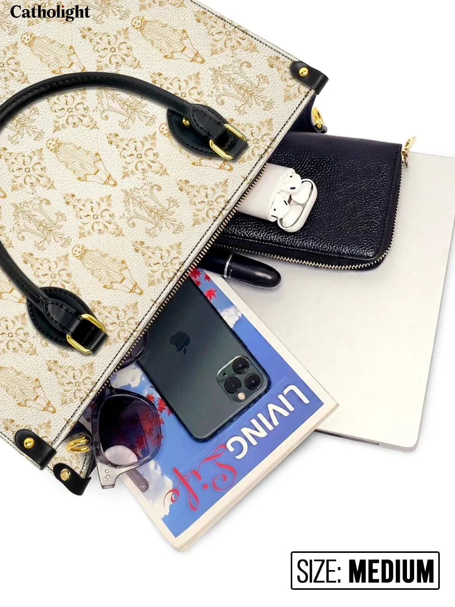 Catholight  The Ave Maria Pattern Leather Bag