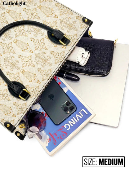 Catholight  The Ave Maria Pattern Leather Bag