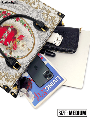 Catholight  Immaculate Heart of Mary Elegance Leather Bag