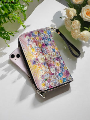 Catholight  Floral Resurrection Leather Wallet Purse